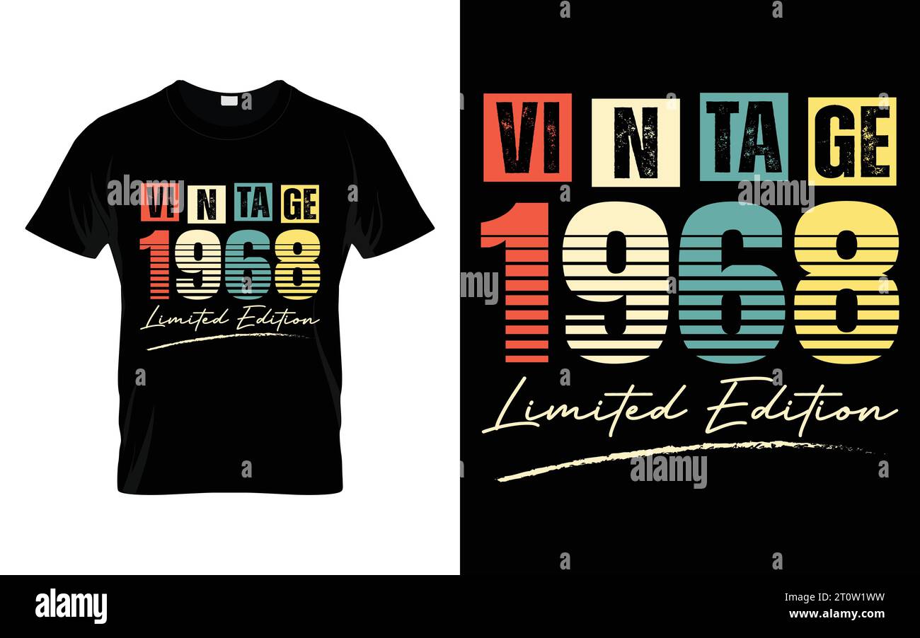 Maglietta Uomo – Vintage 1968 – 53° Compleanno – Limited Edition – Regalo Originale Per Uomo