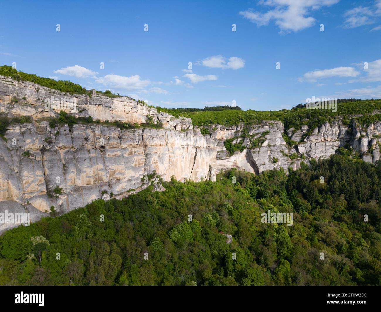 panoramic aerial view of Madara Plateau, where the iconic Madara Rider ...