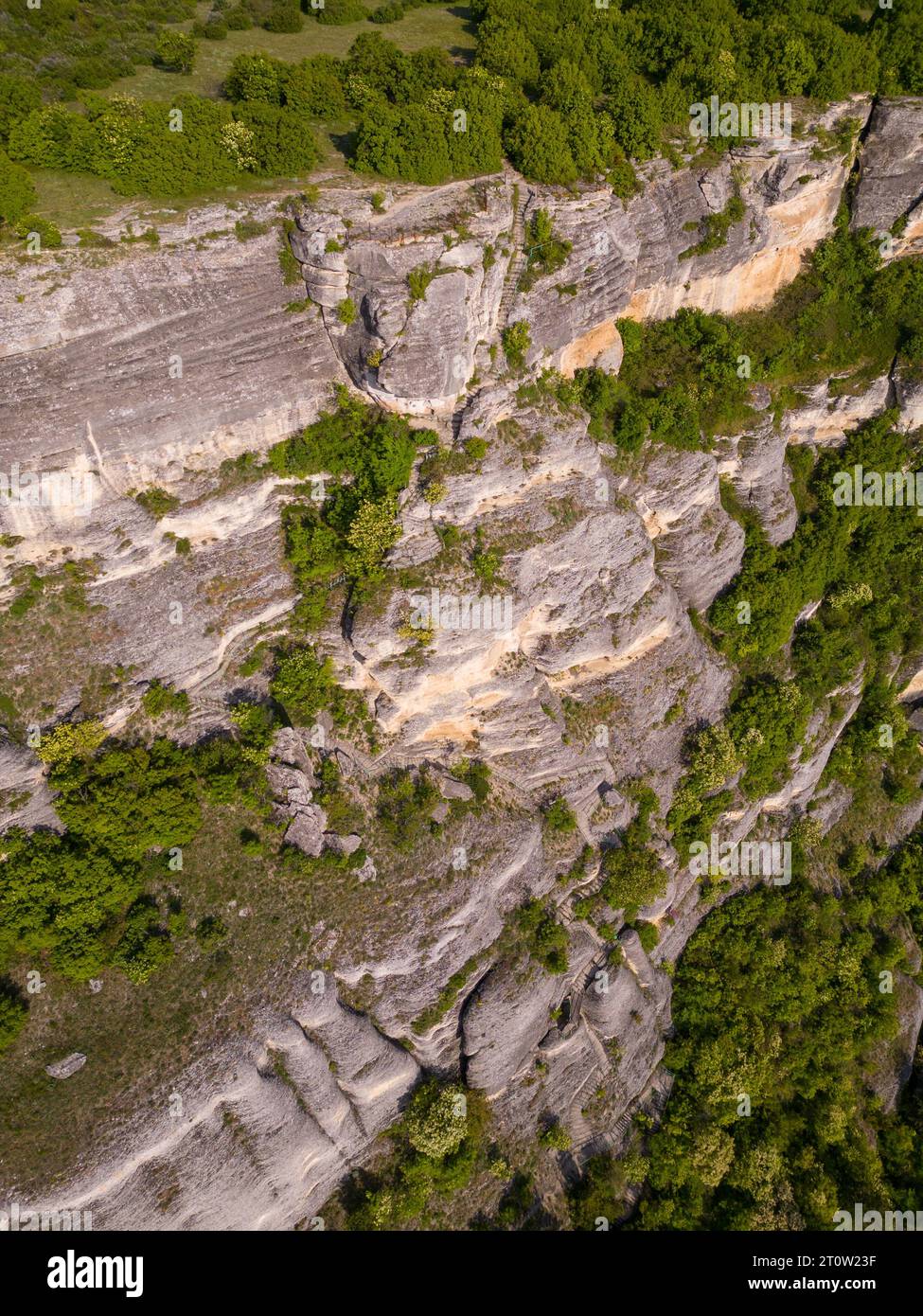 panoramic aerial view of Madara Plateau, where the iconic Madara Rider ...