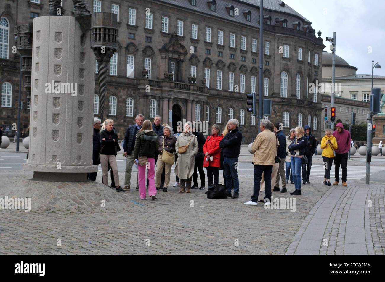 07 October. 2023/.Local residents on city study tour with local guide in danish capital Copenhagen Denmark. Photo.Francis Joseph Dean/Dean Pictures Credit: Imago/Alamy Live News Stock Photo
