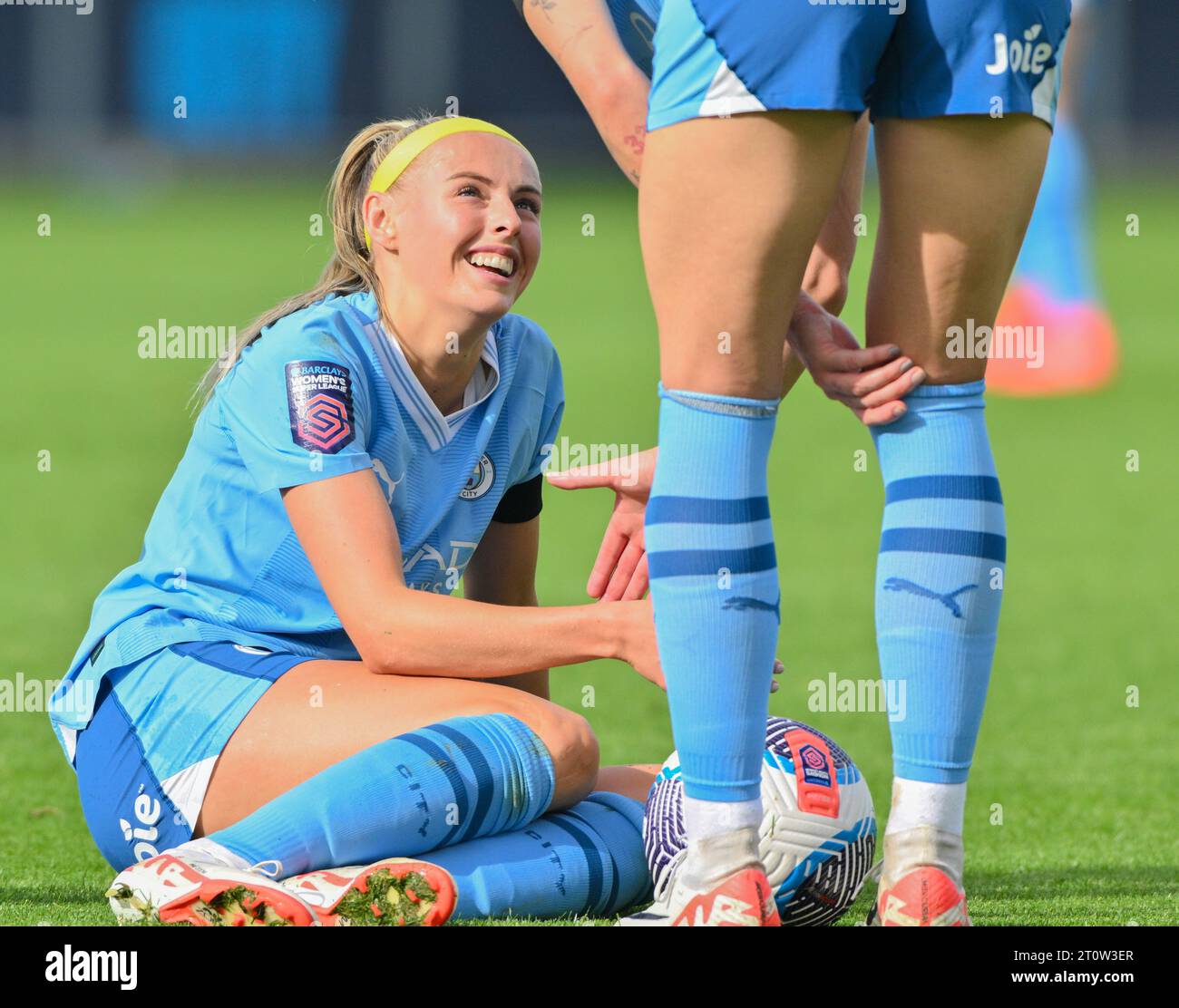 Joie Stadium, Sportcity, Manchester, England. 8th October 2023. Chloe Kelly #9 of Manchester City Women Football Club, during Manchester City Women Football Club V Chelsea Women Football Club at Joie Stadium, in the Barclays Women's Super League/Women’s Super League. (Credit Image: ©Cody Froggatt/Alamy Live News) Stock Photo