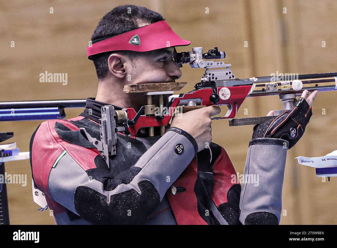 Cairo, Egypt. 8th Oct, 2023. Korayiem Ibrahim of Egypt competes during