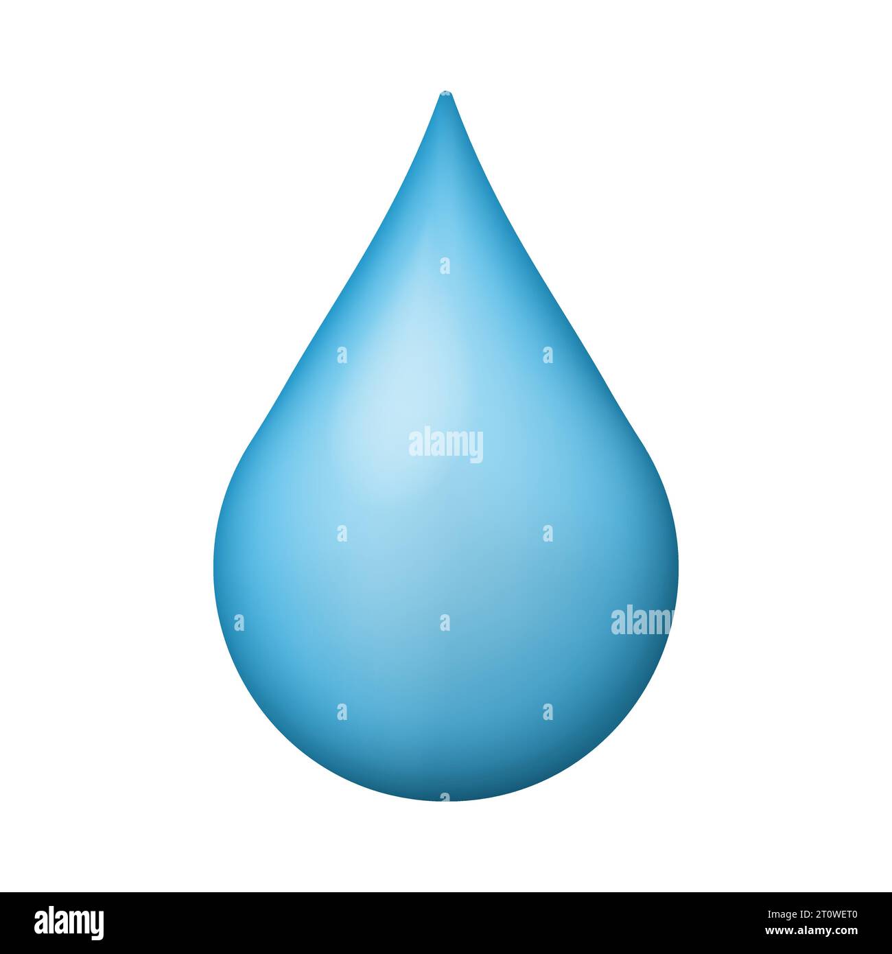3D Realistic Drop Water. Vector illustration. Eps 10. Stock Vector