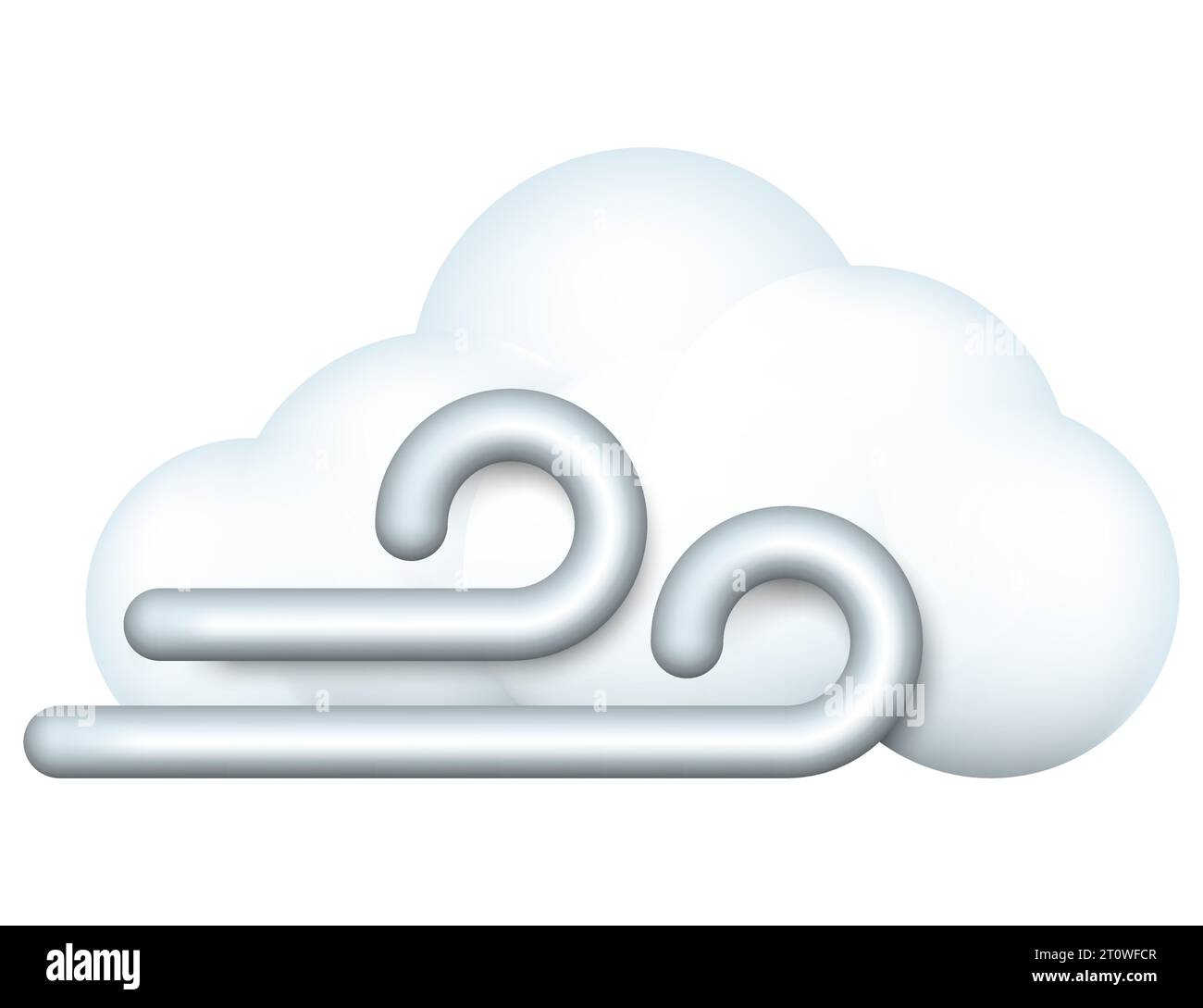 Blowing wind. Gusting wind and cloud icon. Vector illustration. Eps 10. Stock Vector