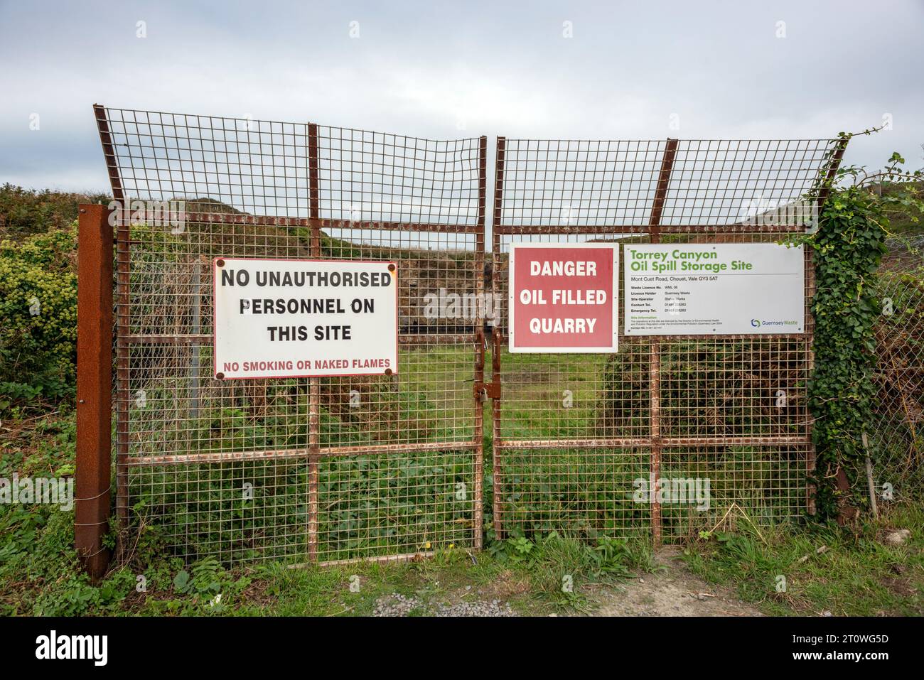 Guernsey, October 1st 2023 Torrey Canyon oil spill storage site at