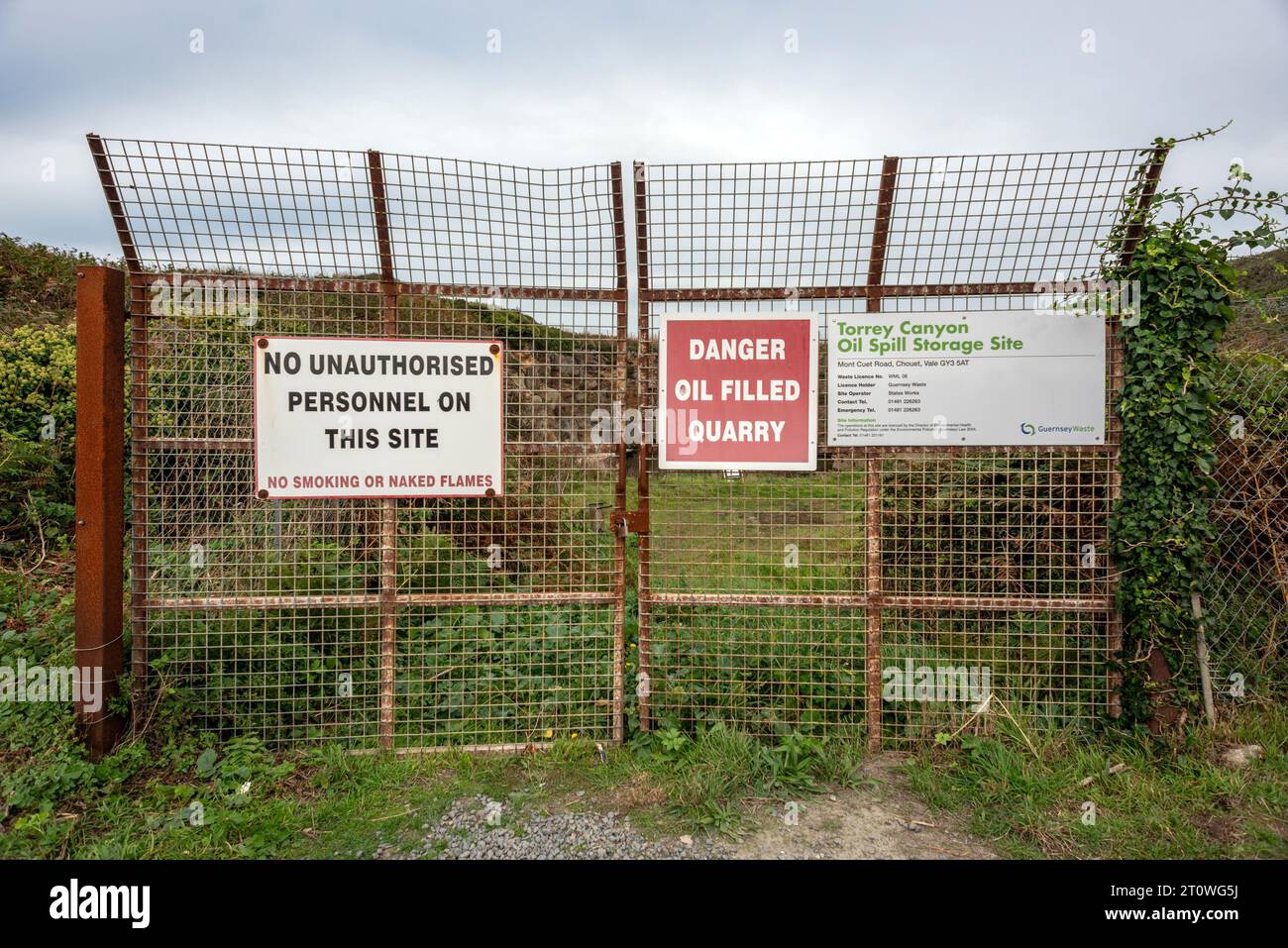 Guernsey, October 1st 2023 Torrey Canyon oil spill storage site at