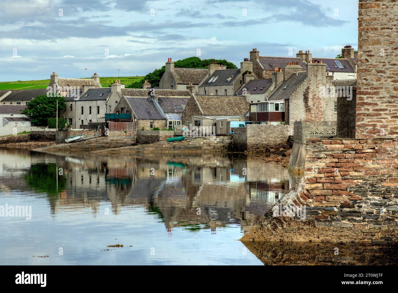 St Margaret's Hope is a charming fishing village in Orkney, Scotland. Stock Photo