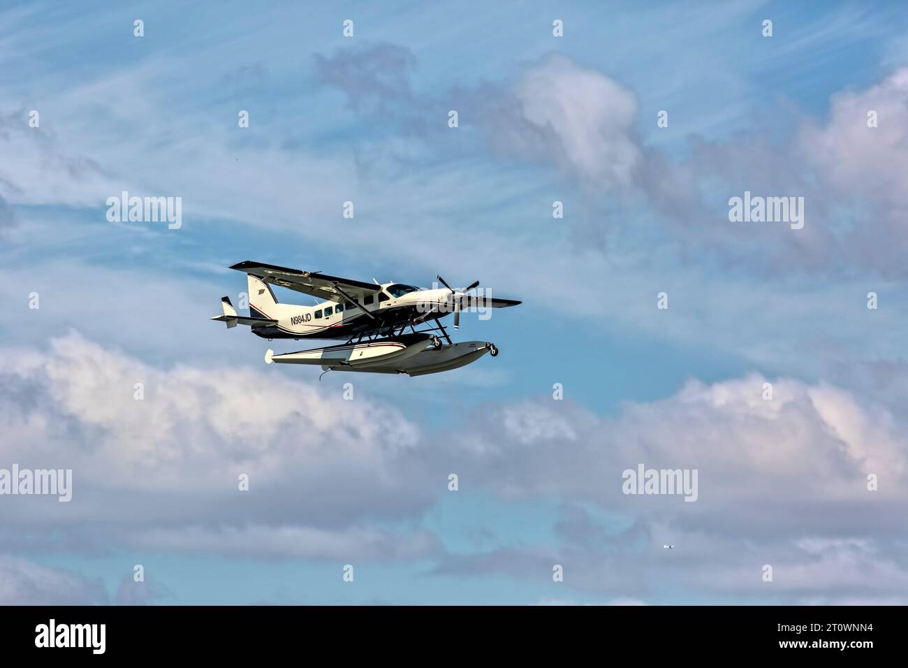 Float planes take off and land in the East River where Brooklyn meets