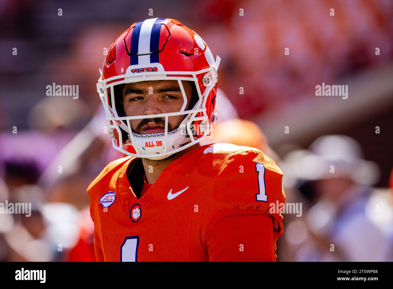 October 7, 2023 Clemson Tigers running back Will Shipley (1) before