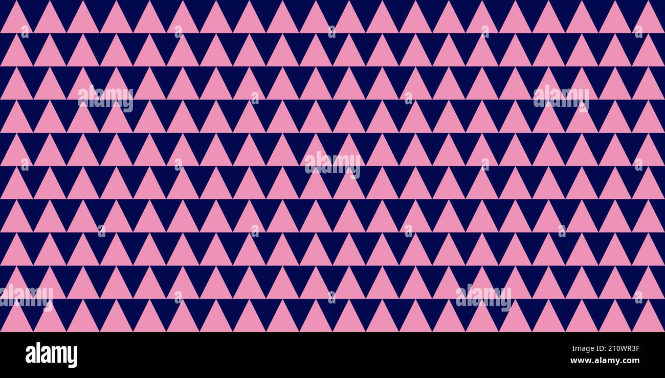 Geometric seamless pattern with triangles, pink and violet colours, vector illustration Stock Vector