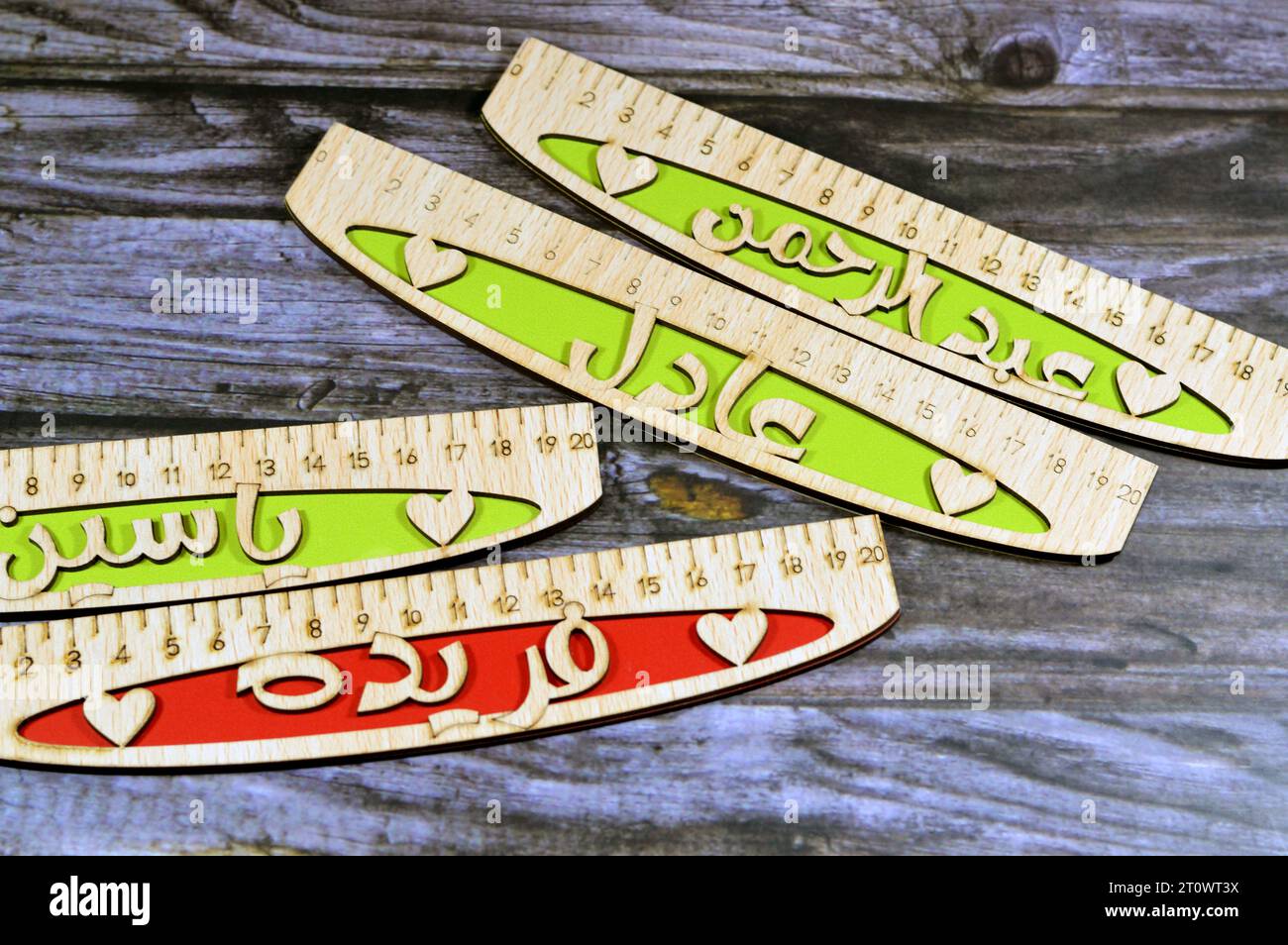 Translation of Arabic Names on rulers ( AbdulRahman, Yassin, Adel