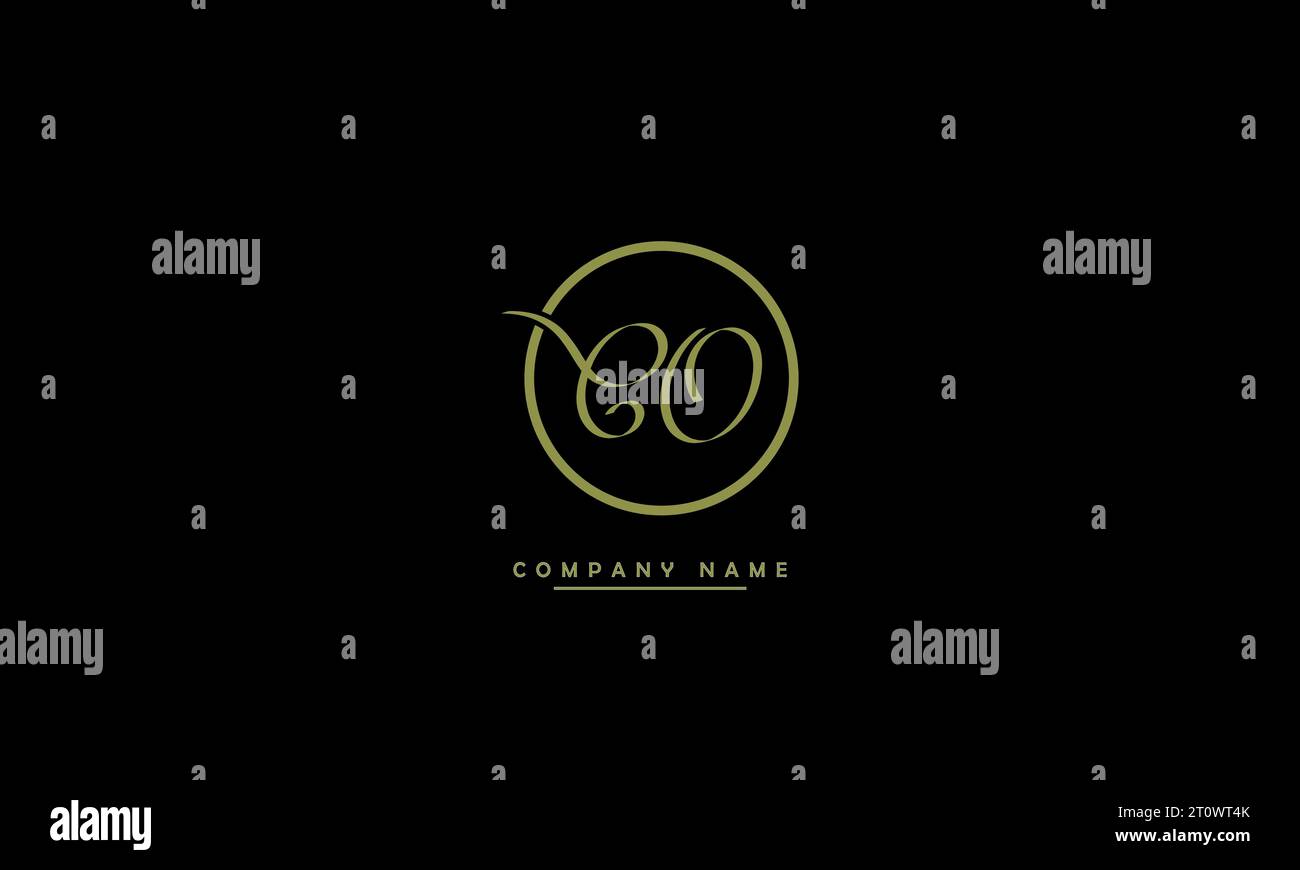 CO, OC Abstract Letters Logo Monogram Stock Vector