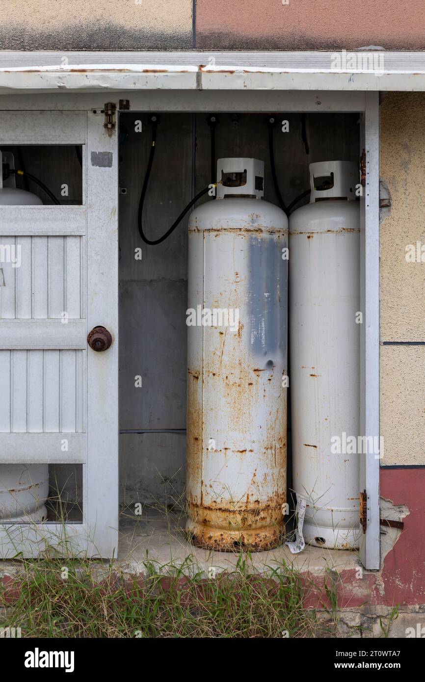 A warehouse where gas canisters are stored Stock Photo Alamy