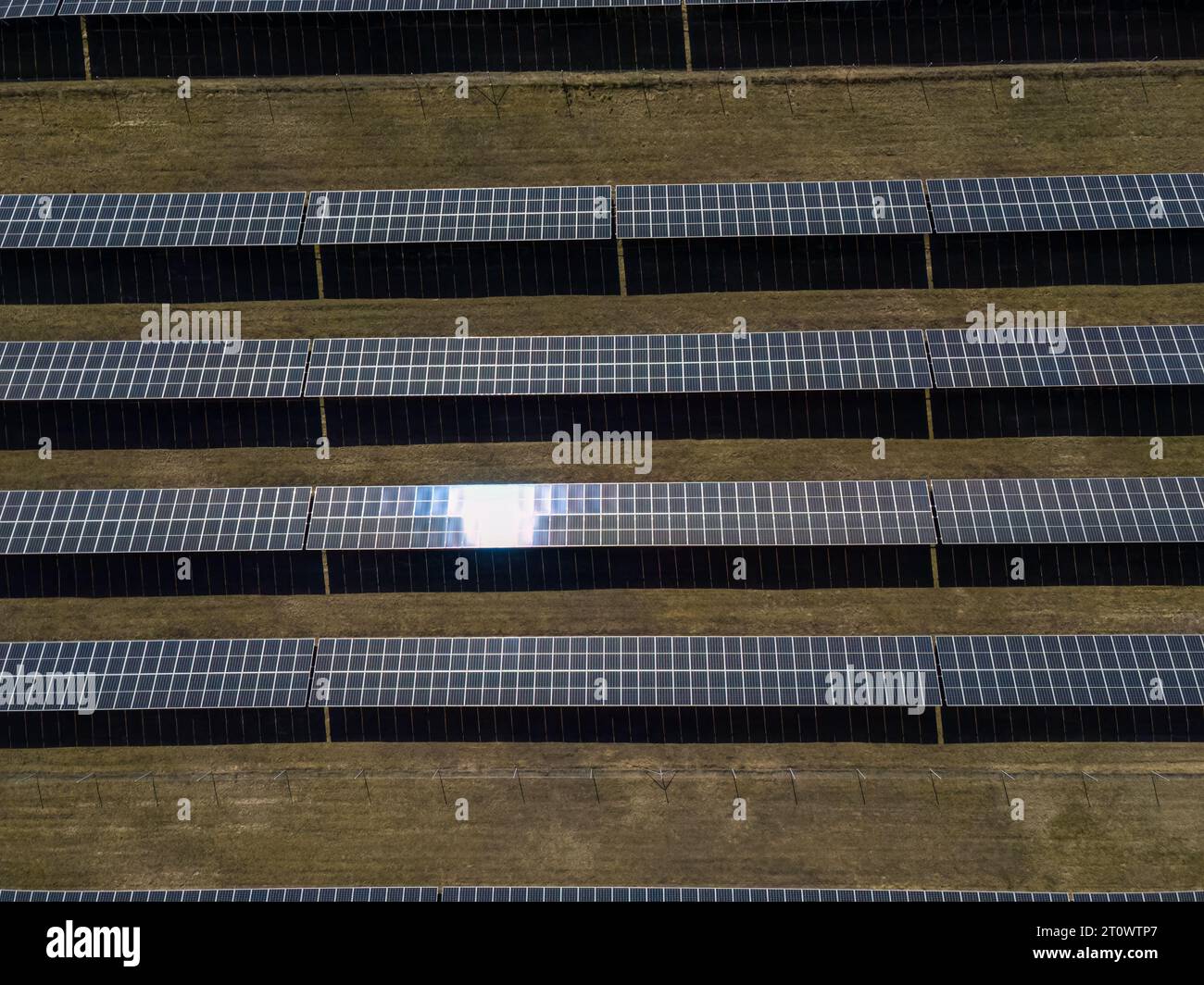 Aerial view solar farm dusk hi-res stock photography and images - Alamy