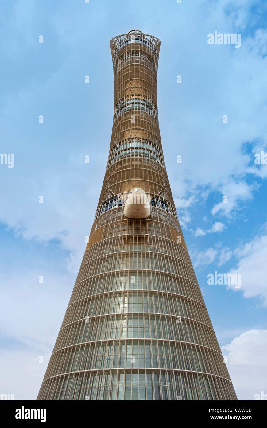 The Torch Tower aka Aspire Tower, Doha, Qatar Stock Photo