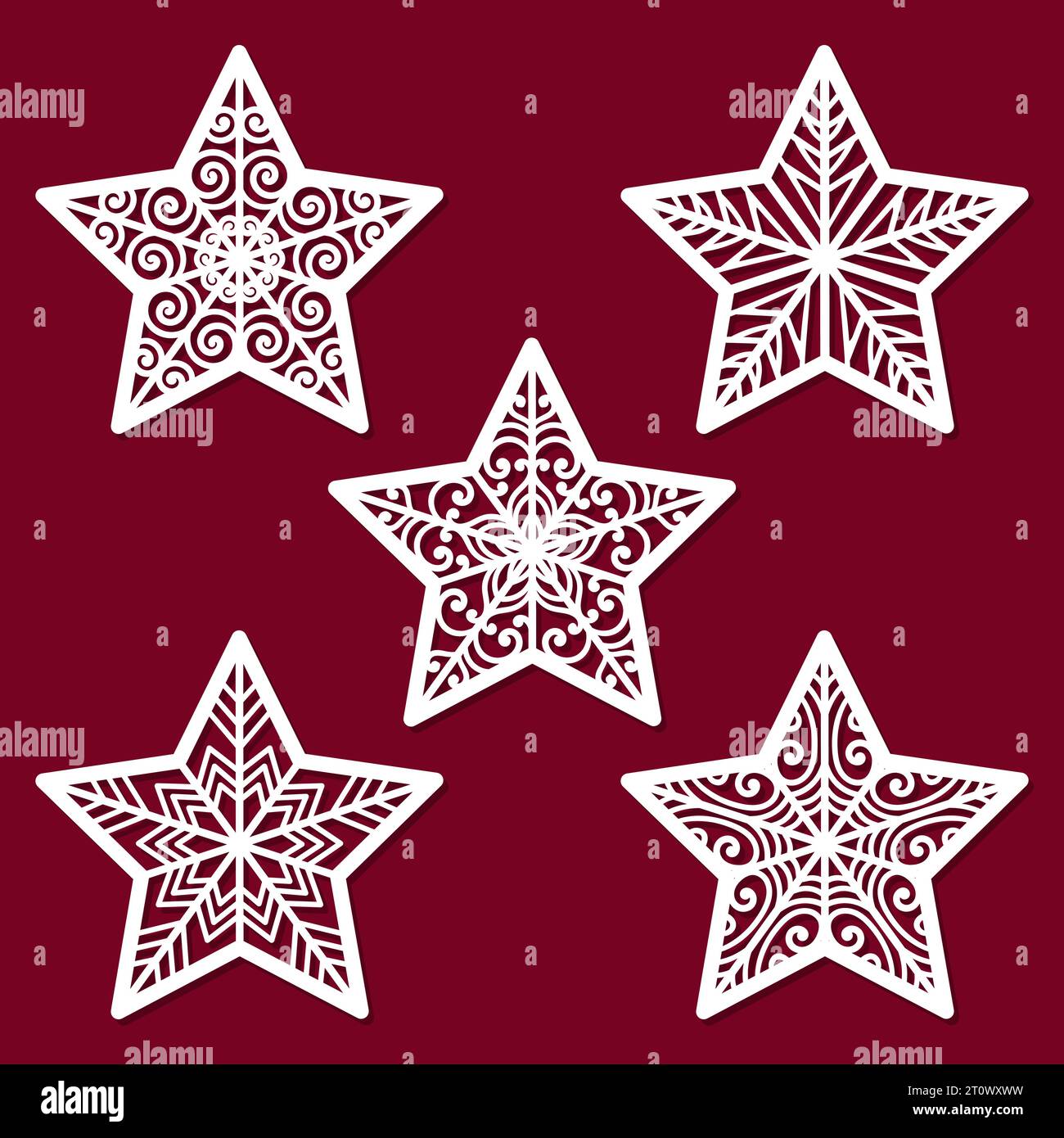 Set of stars for laser cutting. Vector Stock Vector Image & Art - Alamy