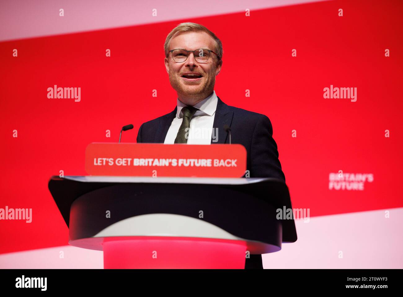 Liverpool, UK. , . Newly elected Scottish Labour MP, Michael Shanks, at the Labour Party Conference.Michael Shanks was elected Labour MP for Rutherglen and Hamilton West. Credit: Karl Black/Alamy Live News Stock Photo