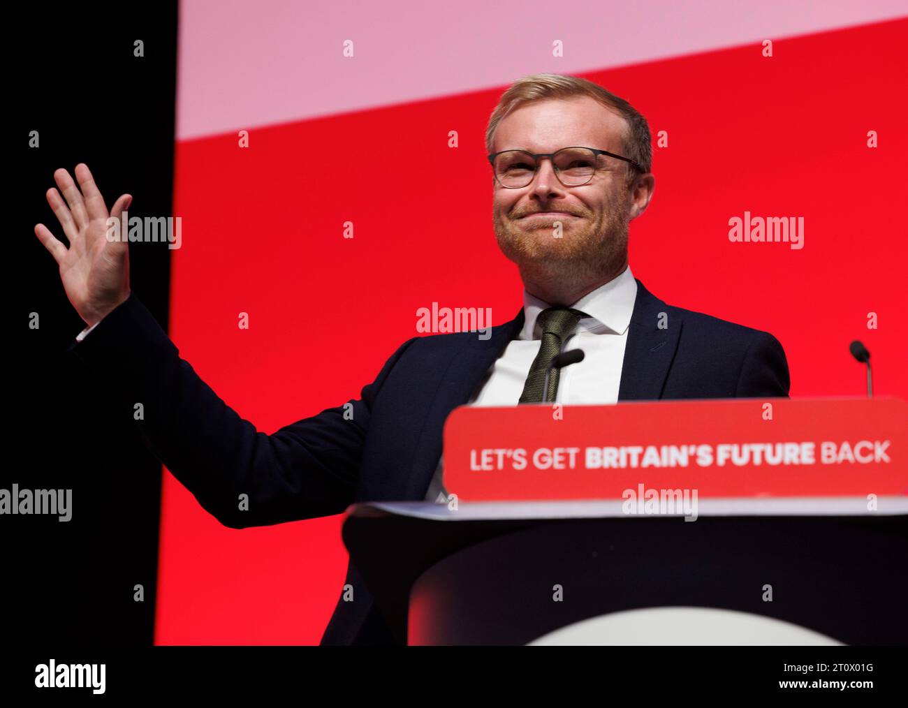 Liverpool, UK. , . Newly elected Scottish Labour MP, Michael Shanks, at the Labour Party Conference.Michael Shanks was elected Labour MP for Rutherglen and Hamilton West. Credit: Karl Black/Alamy Live News Stock Photo
