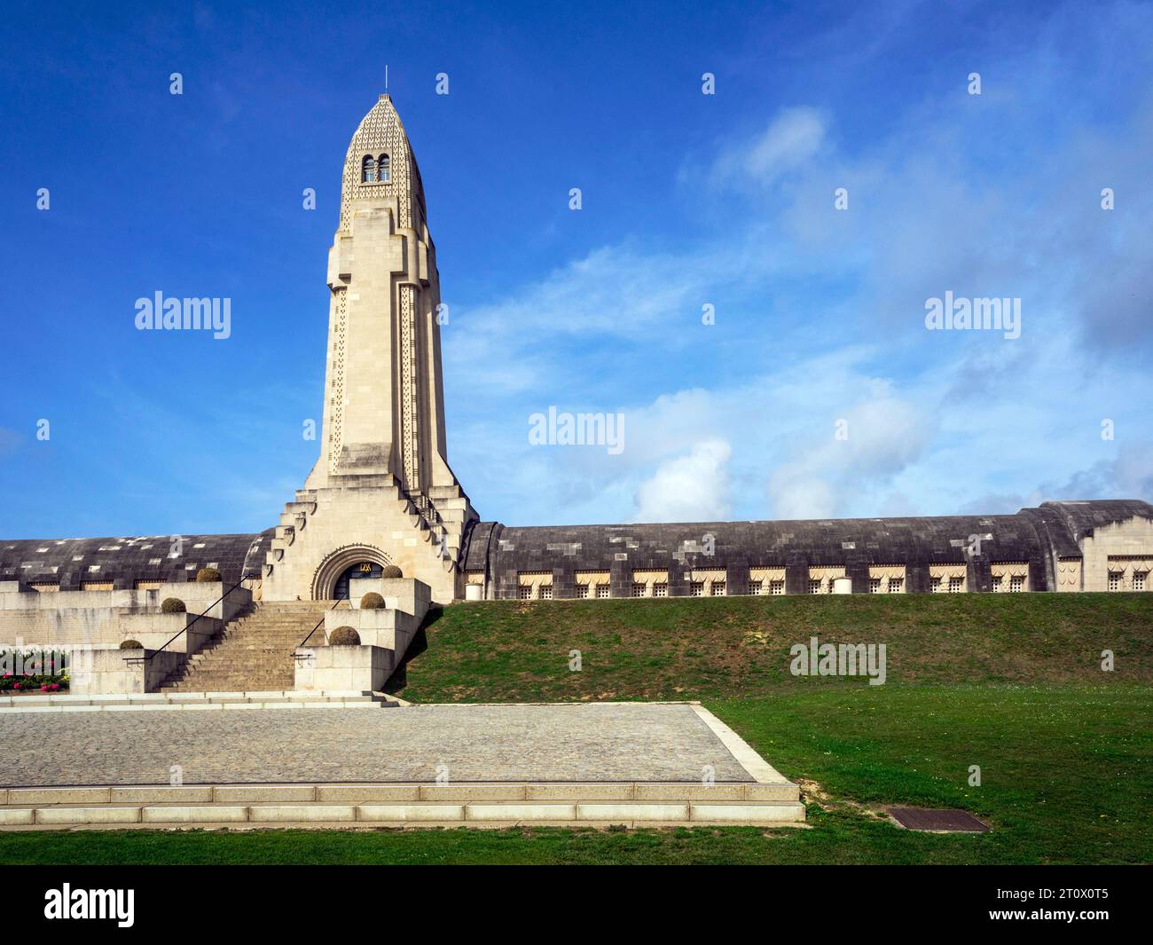 The Douaumont Ossuary near the Verdun battlefield Stock Photo