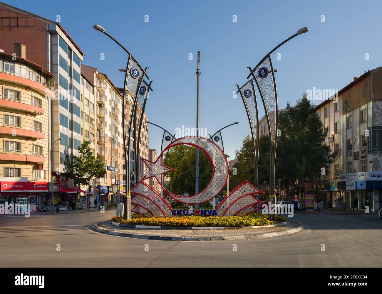 Kutahya, Turkey. 25 September 2023. Ataturk boulevard in the city of Kutahya. City centre. Stock Photo