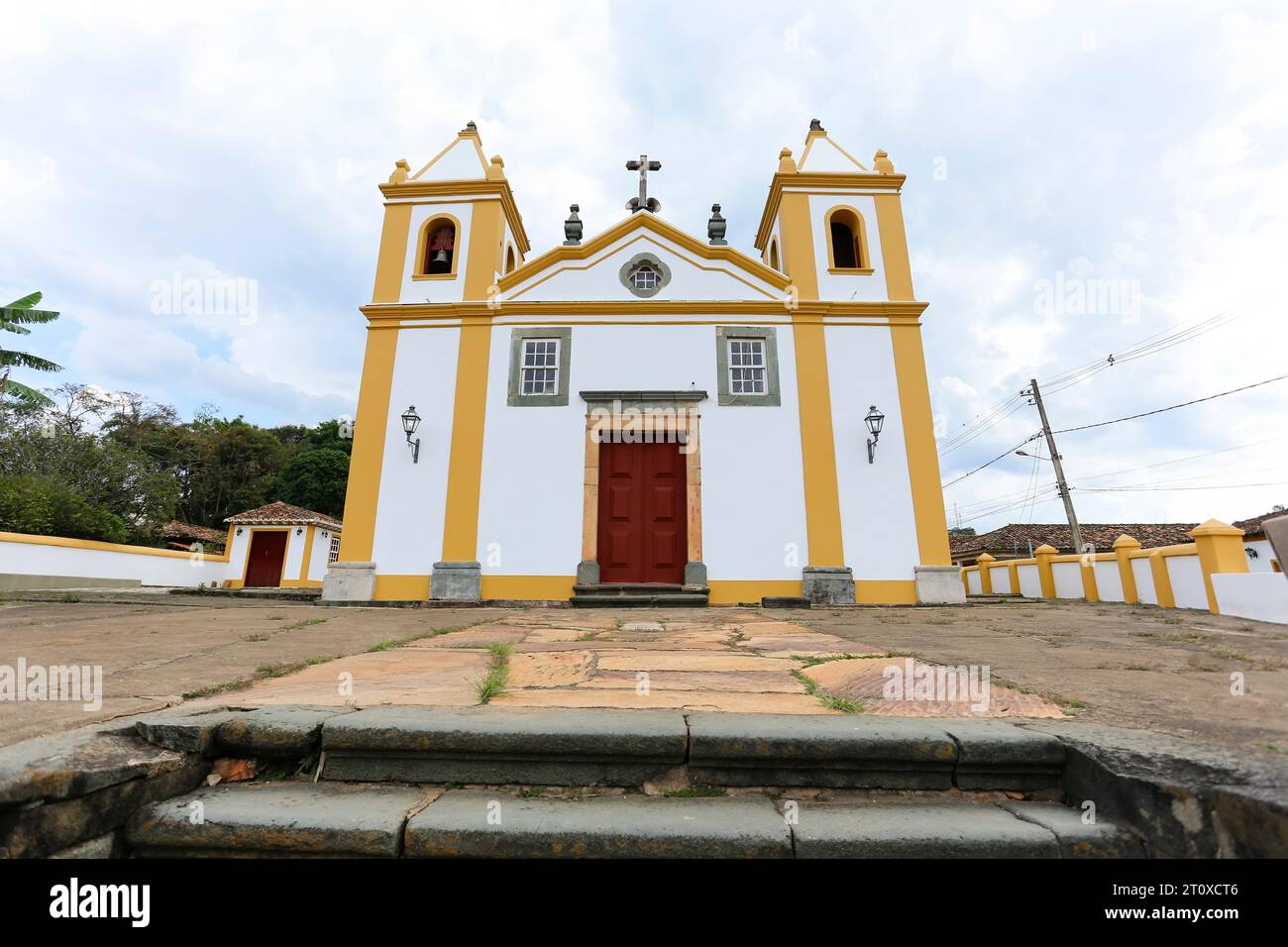 Prados, Minas Gerais, Brazil - October 08, 2023: Church of Our Lady of Penha in the district of Bichinho, interior of Minas Gerais Stock Photo