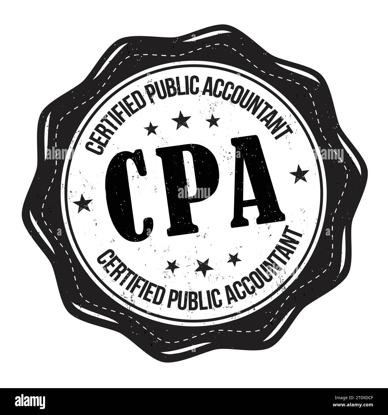 Certified public accountant ( CPA) grunge rubber stamp on white