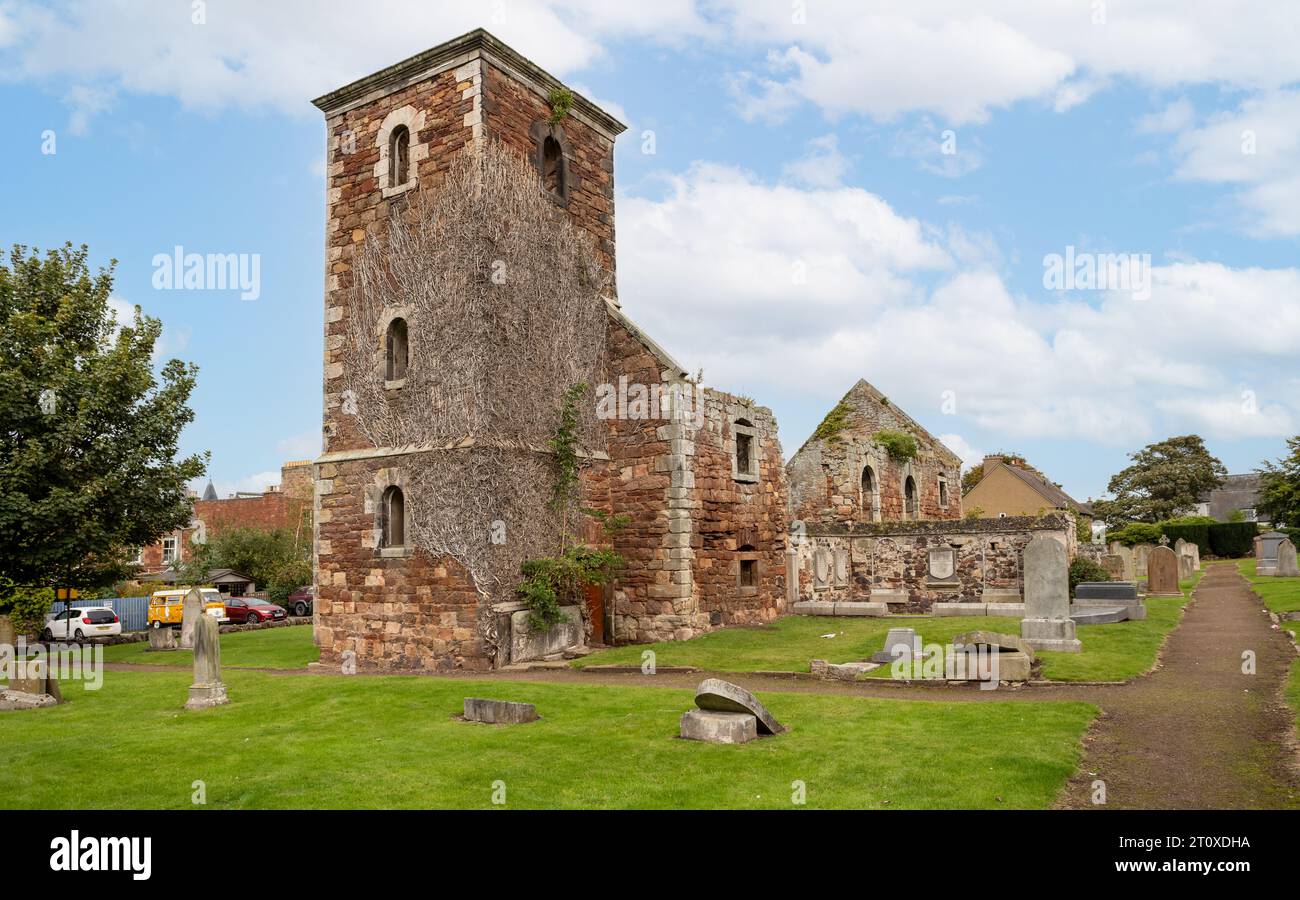 Ruins of St Andrew's Kirk Ports old church in North Berwick, East