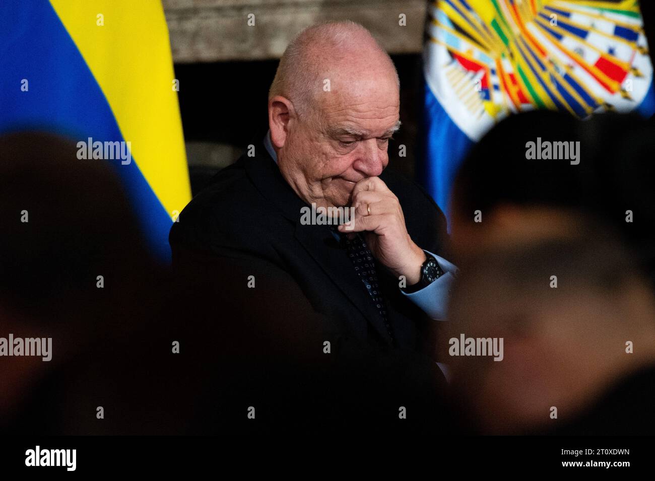 Bogota, Colombia. 09th Oct, 2023. The President of the IACHR Judge Ricardo Perez during the installation of the 162 session of the Inter-American Court of Human Rights (IACHR) in Bogota, Colombia, October 9, 2023. The court will review the cases of Chile, Guatemala and Brazil. Photo by: Chepa Beltran/Long Visual Press Credit: Long Visual Press/Alamy Live News Stock Photo
