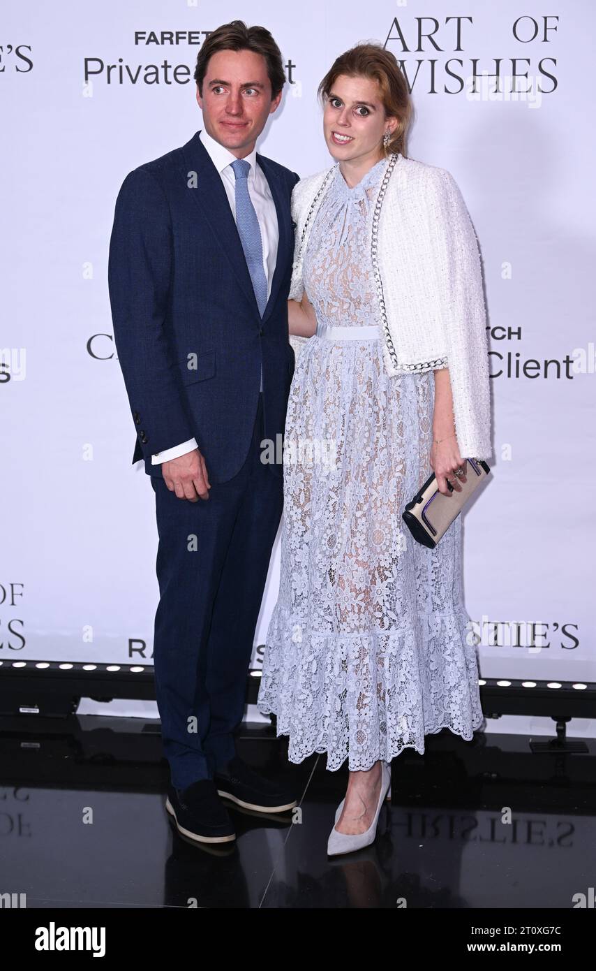 London, UK. October 9th, 2023. Princess Beatrice and Edoardo Mapelli ...