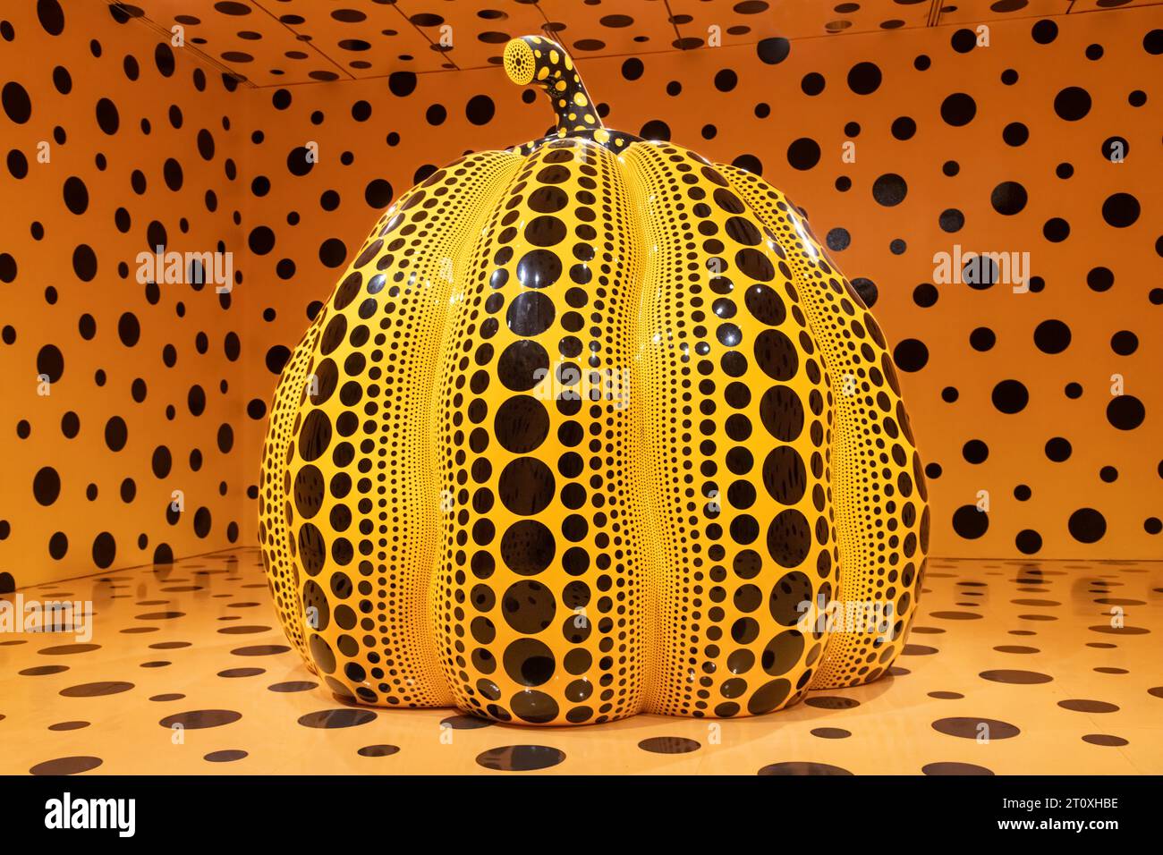 Washington DC, USAJuly 5, 2023; Close up of iconic yellow pumpkin by