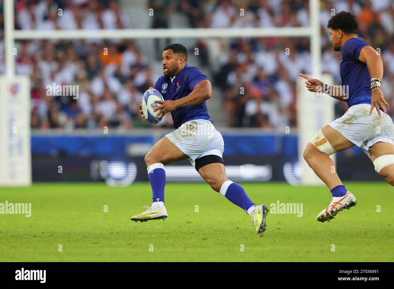 Lille, France. 7th Oct, 2023. Lima Sopoaga of Samoa during the Rugby World Cup 2023 match at Stade Pierre Mauroy, Lille. Picture credit should read: Paul Thomas/Sportimage Credit: Sportimage Ltd/Alamy Live News Stock Photo