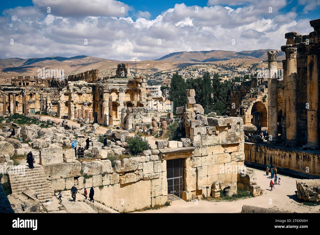 Heliopolis temple complex in Baalbek Stock Photo - Alamy