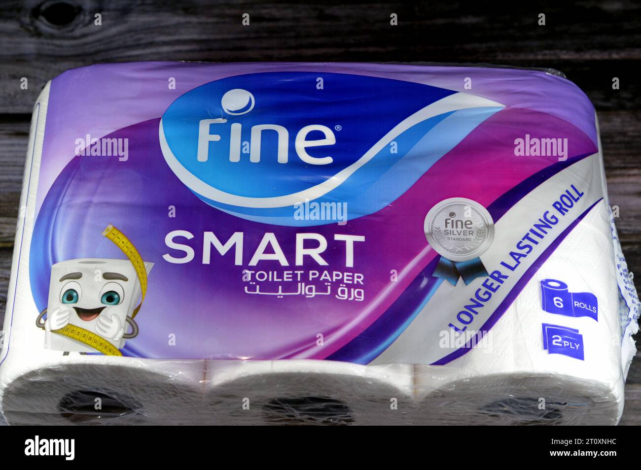 Cairo, Egypt, October 1 2023 Fine smart toilet paper rolls, toilet