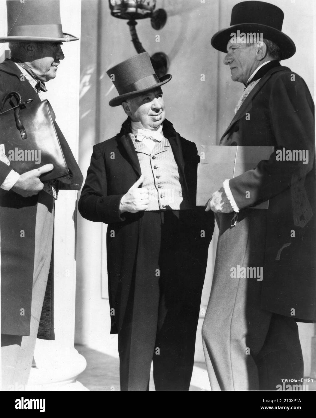 Director ALFRED HITCHCOCK in costume for his cameo appearance as an Australian dandy in UNDER CAPRICORN 1949 Costume Design ROGER FURSE Transatlantic / Warner Brothers Stock Photo