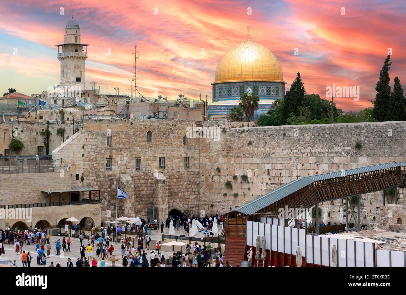 The Temple Mount - Western Wall and the Golden Dome of the Rock in ...