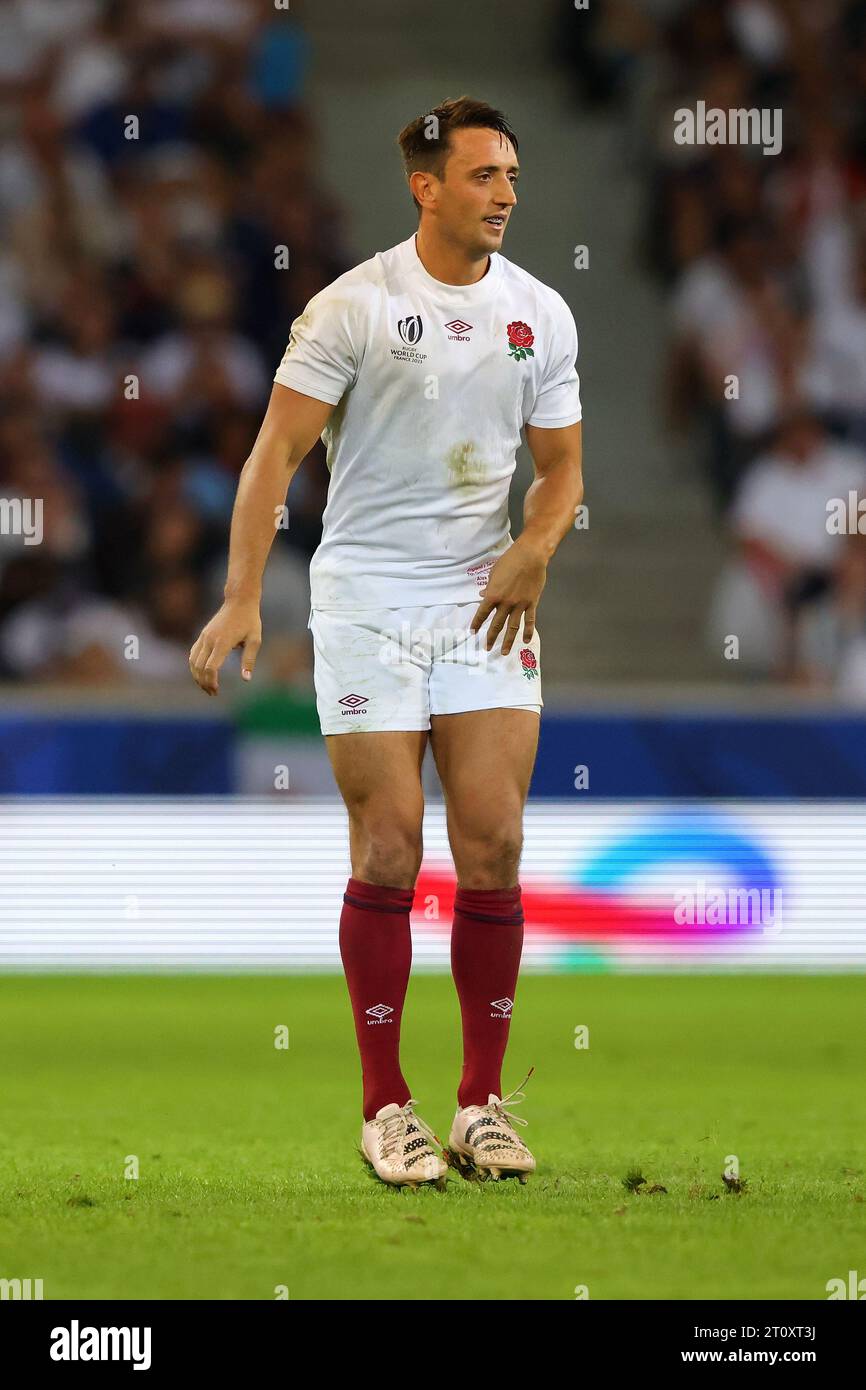 Lille, France. 7th Oct, 2023. Alex Mitchell of England during the Rugby World Cup 2023 match at Stade Pierre Mauroy, Lille. Picture credit should read: Paul Thomas/Sportimage Credit: Sportimage Ltd/Alamy Live News Stock Photo