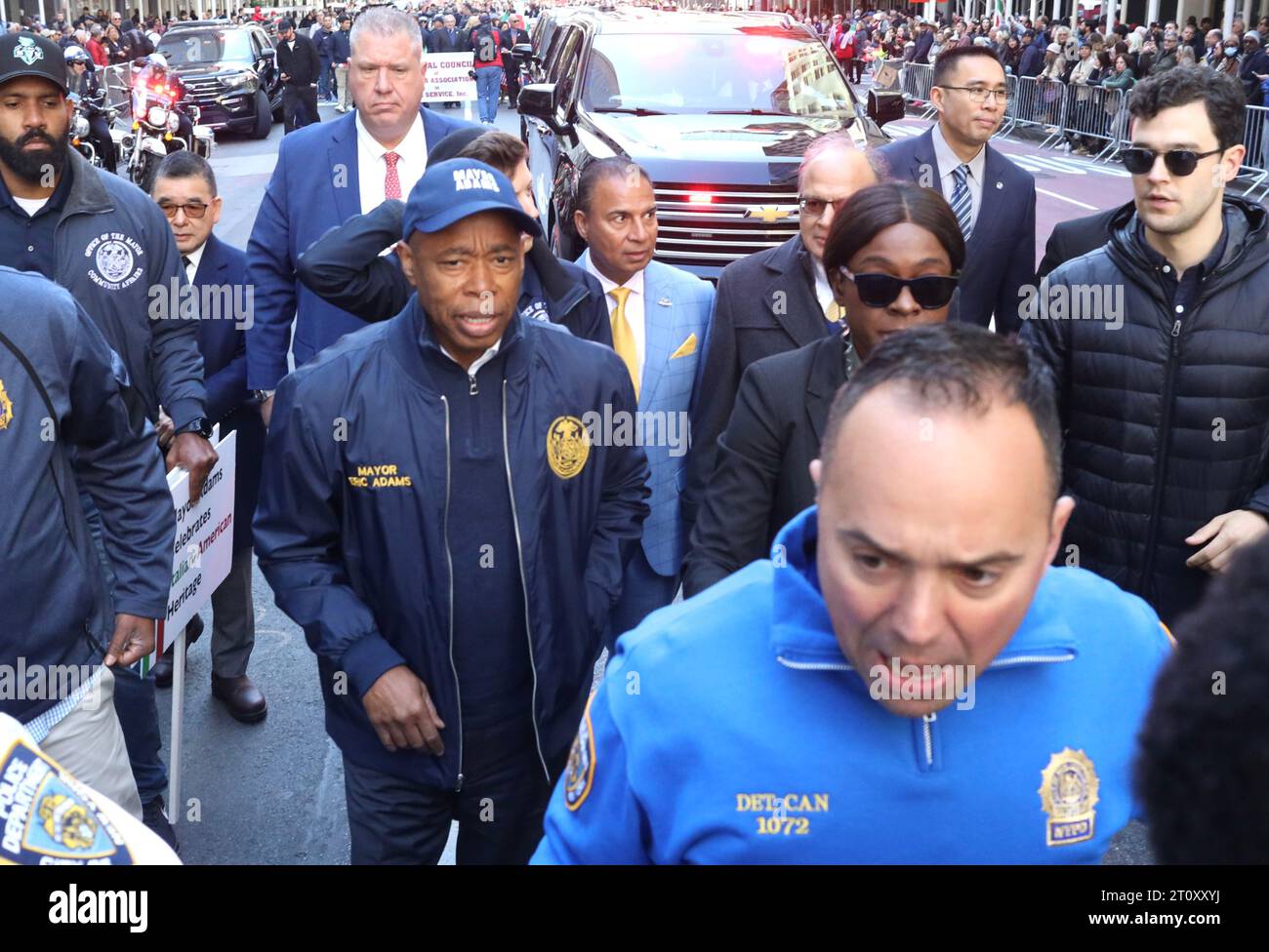 New York, USA. October 9, 2023, New York City, New York (NEW) NYC Mayor, Adams at Columbus Day