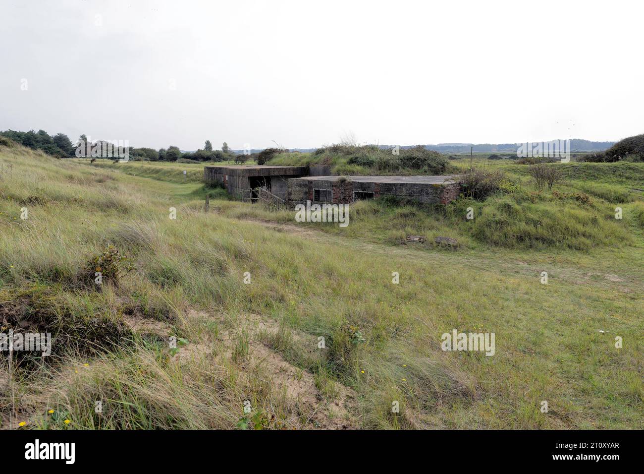 Ww2 military emplacement at holme dunes, norfolk Stock Photo