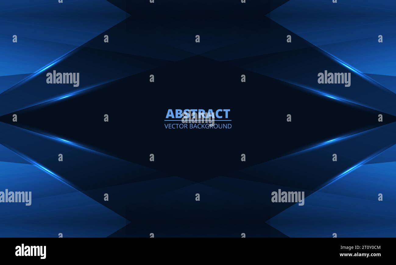Abstract blue background with geometric dynamic glowing diagonal lines ...
