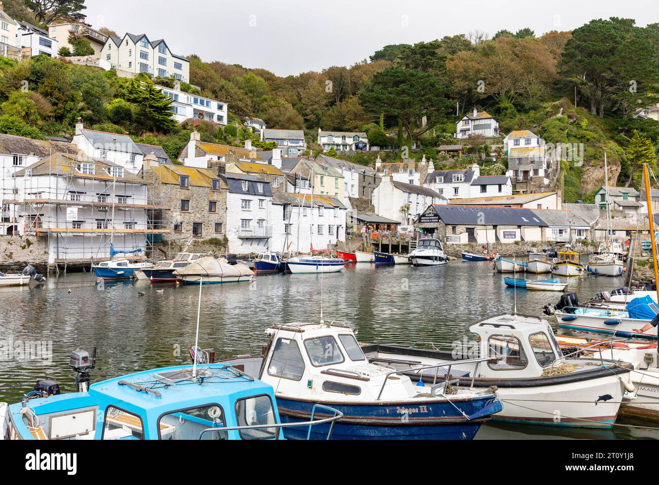 Polperro Cornwall small fishing village on the Cornish coast with ...