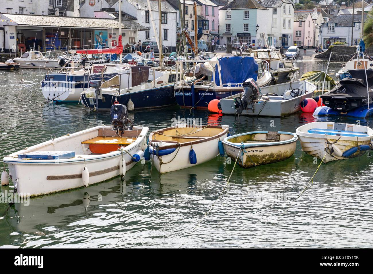 Polperro cornwall small fishing village on the cornish coast with