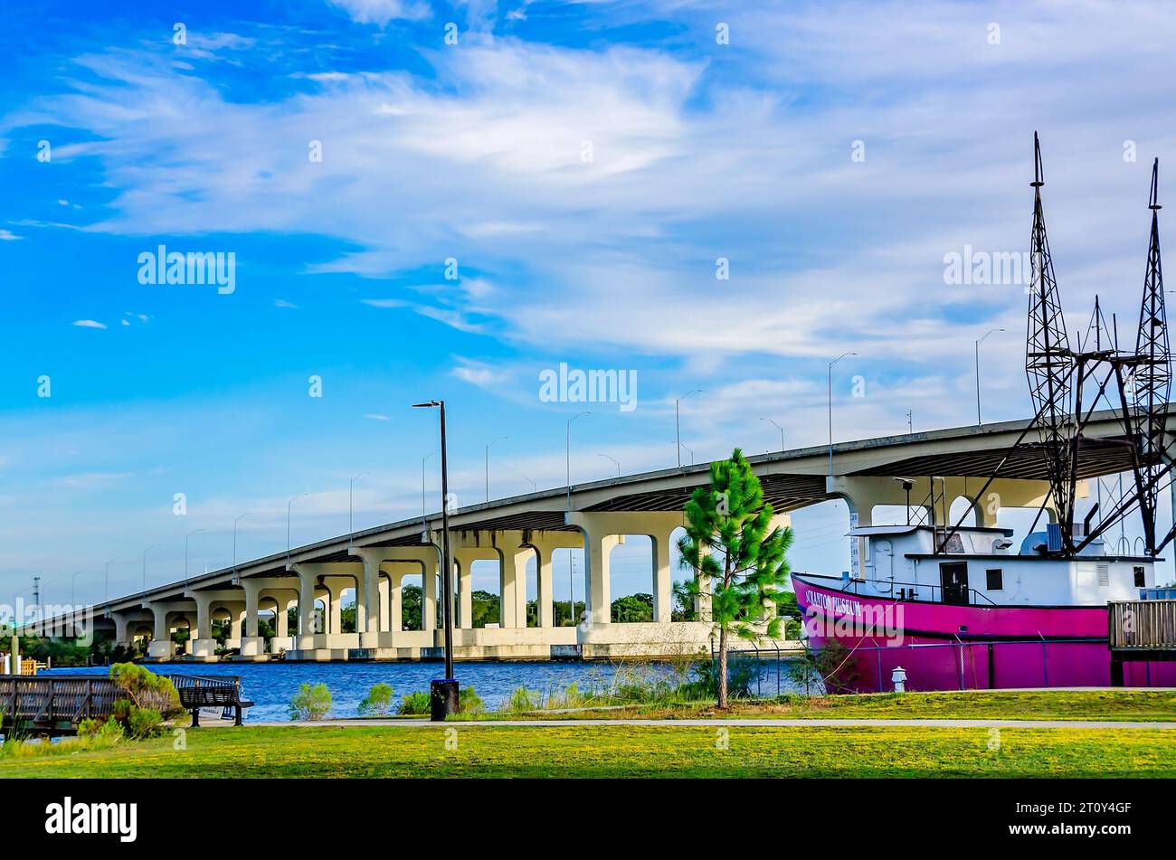 Scranton Museum, a shrimp boat floating museum, is pictured at Pascagoula River Park, Oct. 7, 2023, in Pascagoula, Mississippi. Stock Photo