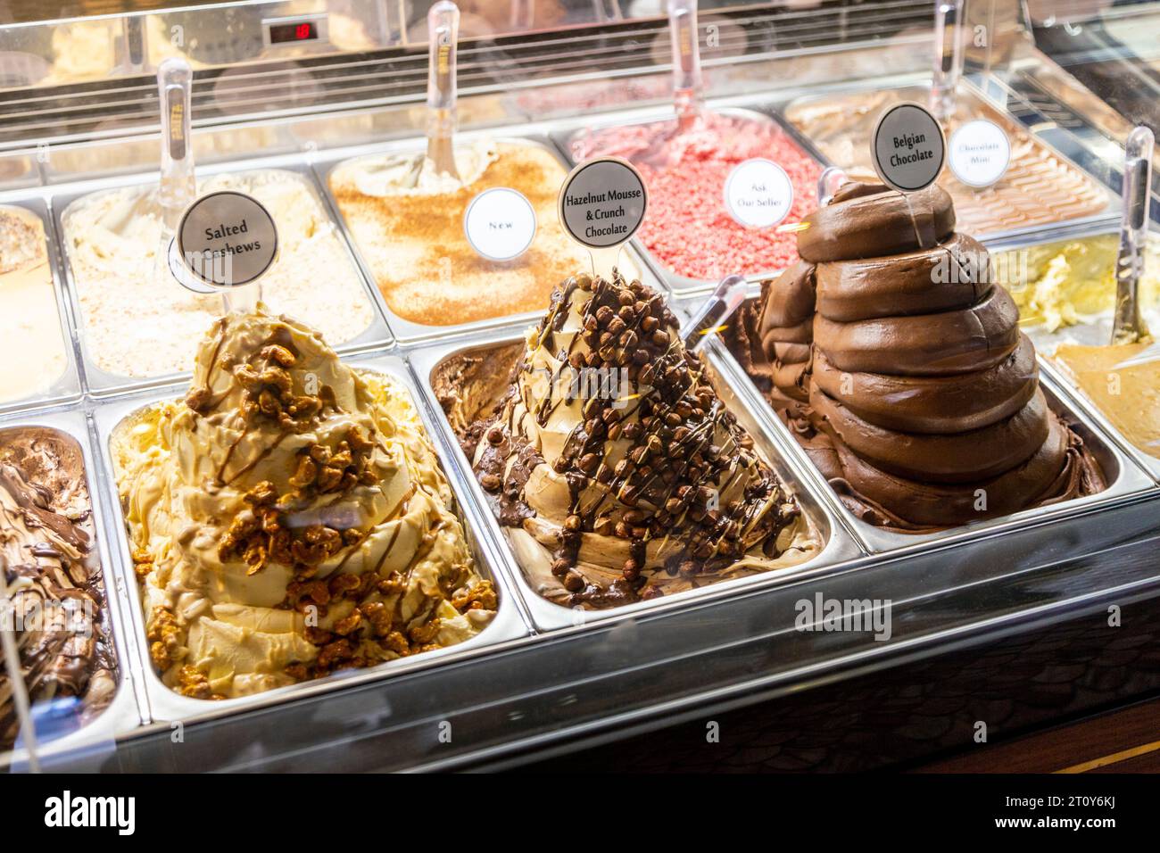 Ice cream counter at Anita Gelato in Covent Garden, London, England