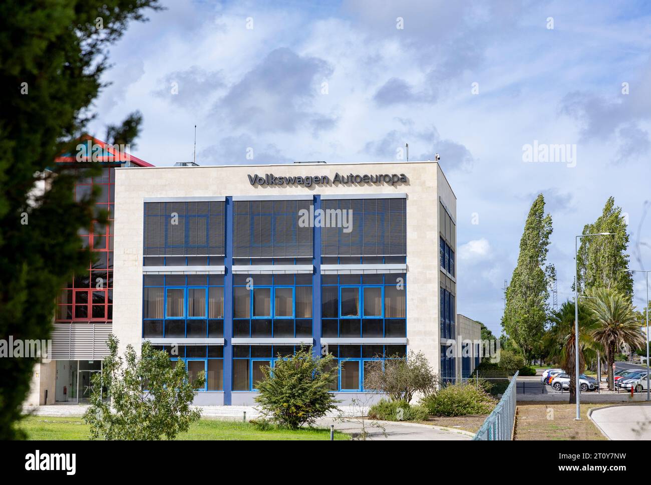 Palmela, Portugal - 17.09.2023: Volkswagen Autoeuropa factory building in Palmela, Portugal Stock Photo
