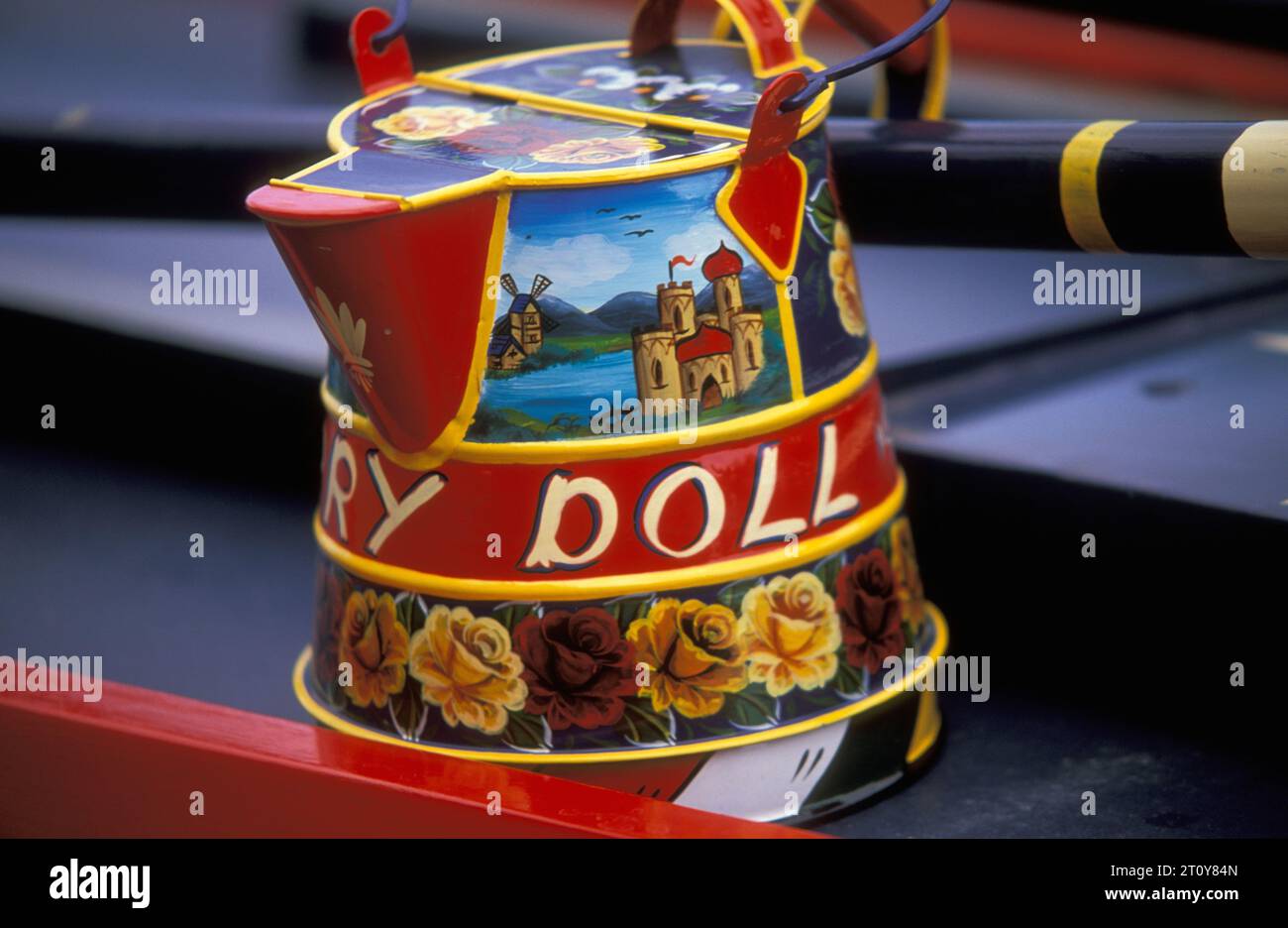 Traditional Narrowboat Kettle Stock Photo Alamy