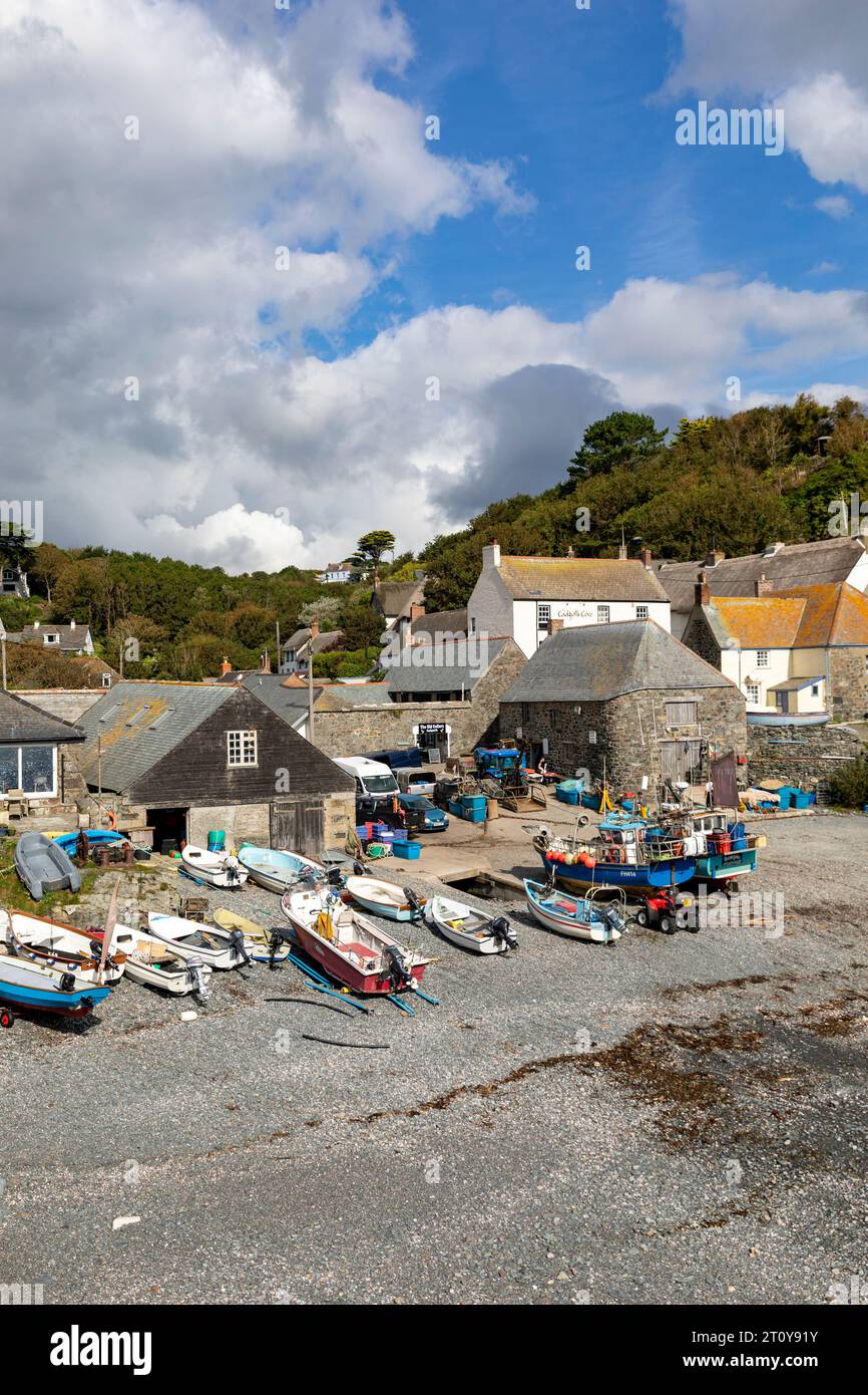 Cadgwith village on the Lizard Peninsula, Cornwall,England Stock Photo
