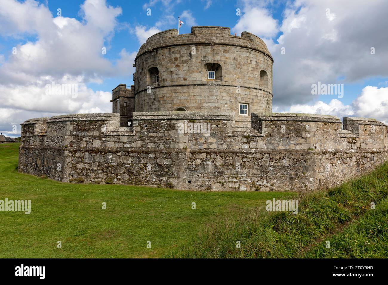Pendennis castle Falmouth constructed by King Henry V111 to protect against French,spanish and holy roman empires,Cornwall,England,U Stock Photo