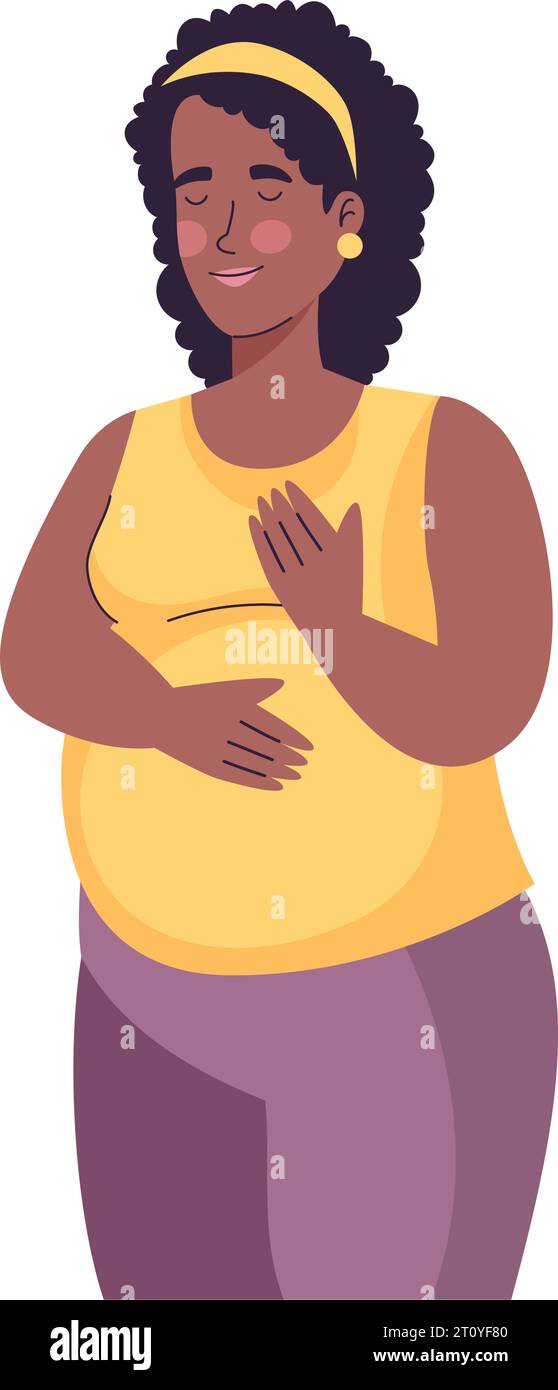 months pregnant afro woman Stock Vector Image & Art Alamy