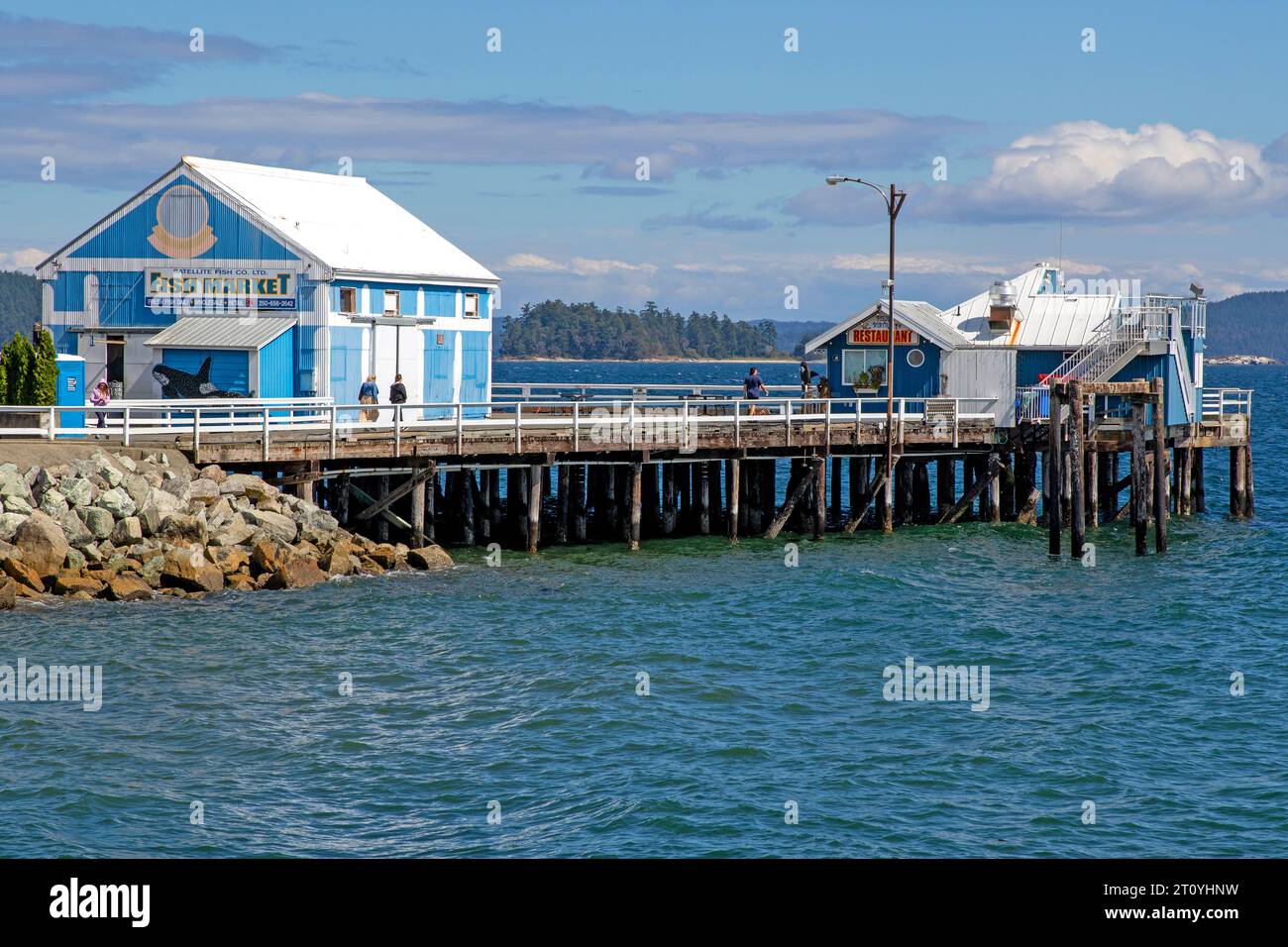 Pier and fish market in Sidney, Vancouver Island Stock Photo Alamy
