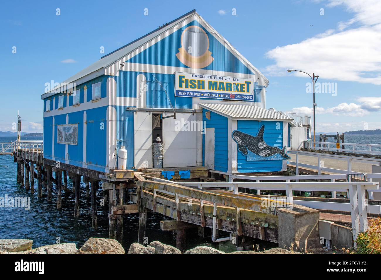 Pier and fish market in Sidney, Vancouver Island Stock Photo Alamy